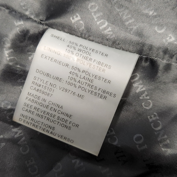 New!Vince Camuto Women's Gray Plaid Button Down Coat - Picture 9 of 11